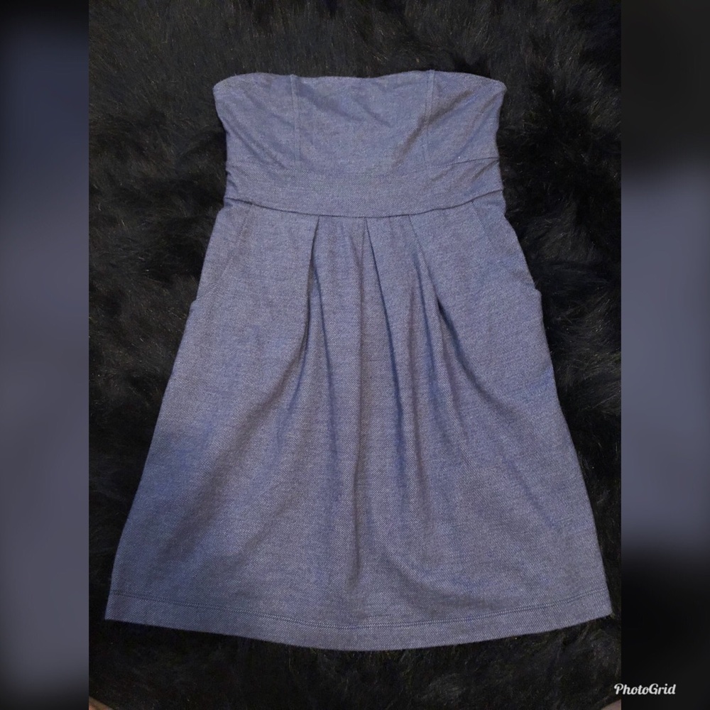 Strapless denim dress!